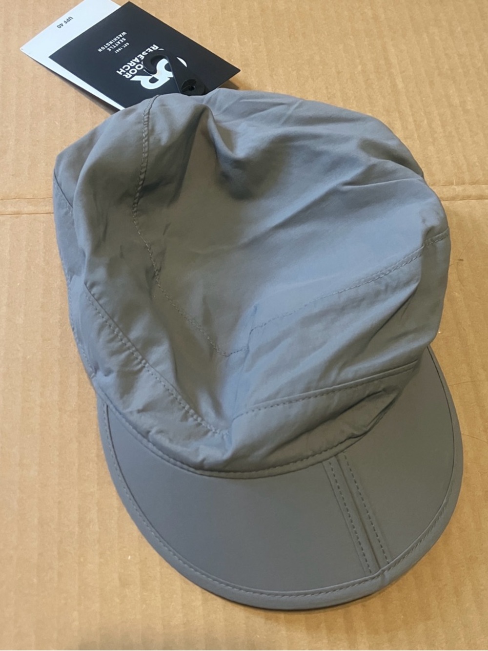 Grey Foldable Outdoor Reasearch Hat Size Medium